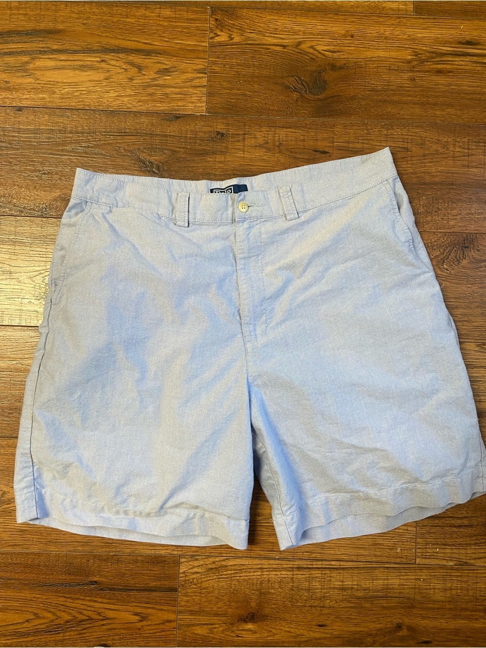 Polo Ralph Lauren Men’s Chambray Cotton Shorts Preppy Size 38 Chino Blue